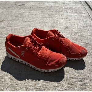 On Cloud Monochrome Size 11 Orange Gray Athletic Running Shoes Swiss Engineering